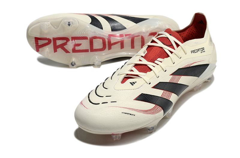 CHUTEIRA ADIDAS PREDATOR TONGUE FG ELITE - Branca/Preta