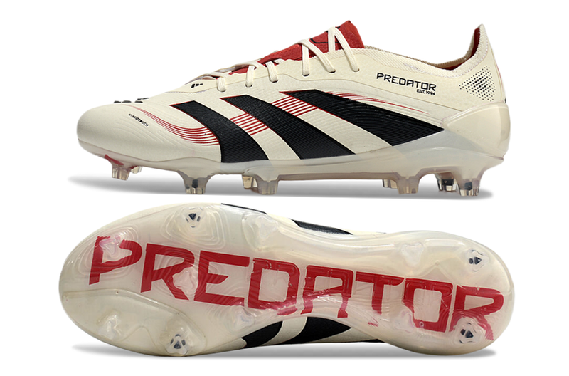 CHUTEIRA ADIDAS PREDATOR TONGUE FG ELITE - Branca/Preta