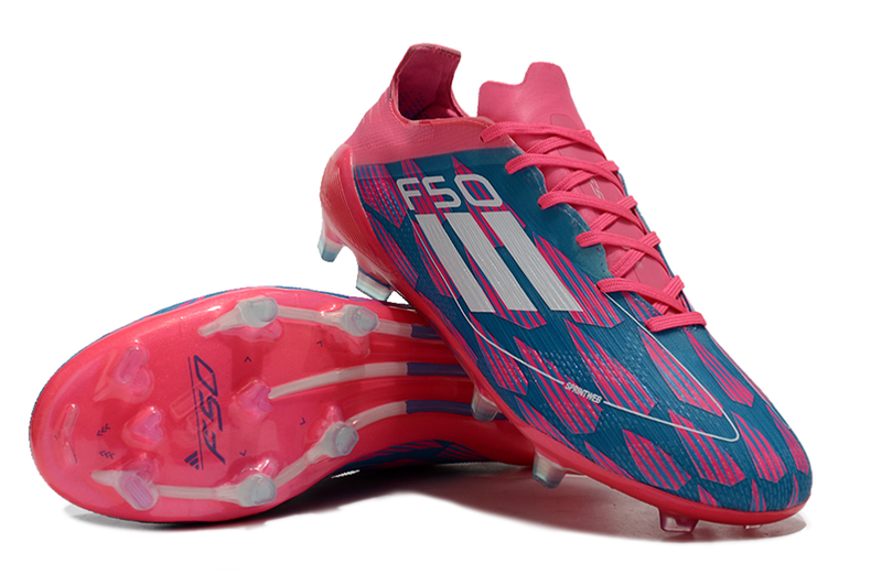 CHUTEIRA ADIDAS F50 ELITE FG - Azul/Rosa