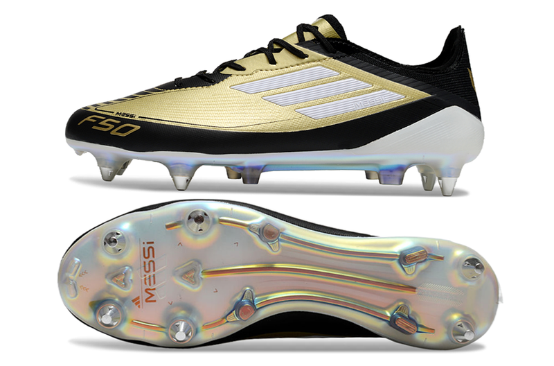 CHUTEIRA ADIDAS F50 SG ELITE - DOURADA - ED. MESSI