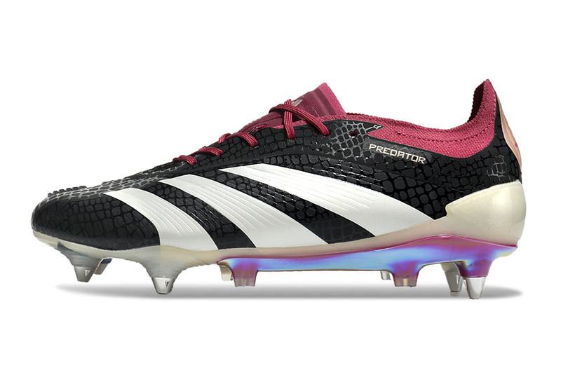 CHUTEIRA ADIDAS PREDATOR TONGUE SG ELITE - PRETA/VERMELHA