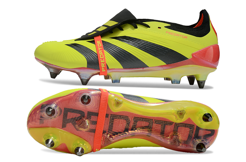 CHUTEIRA ADIDAS PREDATOR TONGUE SG ELITE - AMARELA/PRETA