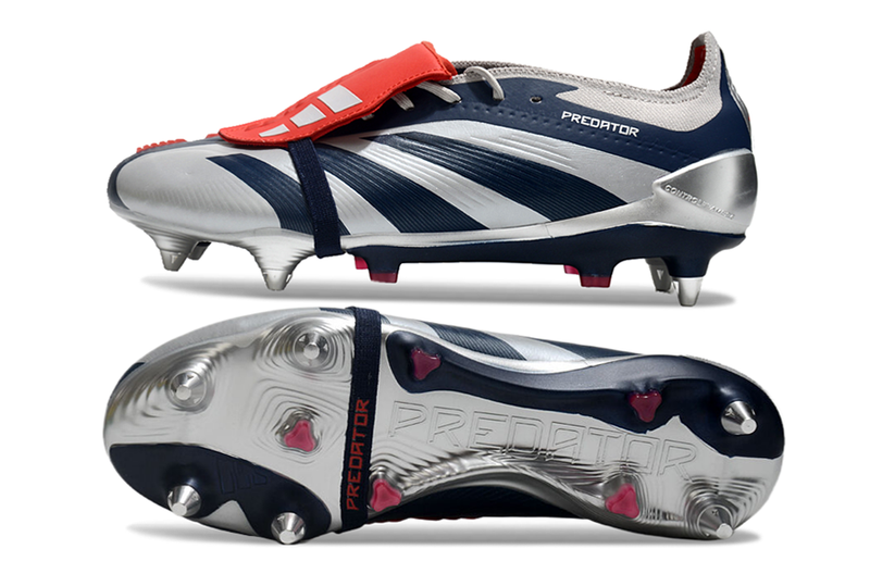 CHUTEIRA ADIDAS PREDATOR TONGUE SG ELITE - CINZA/PRETA