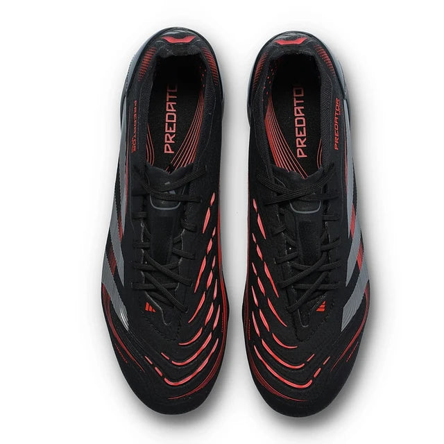 CHUTEIRA ADIDAS PREDATOR FG ELITE - Preta/Vermelha - Stealth Pack