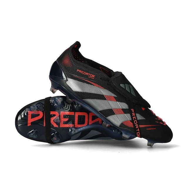 CHUTEIRA ADIDAS PREDATOR FG ELITE - Preta/Vermelha - Stealth Pack