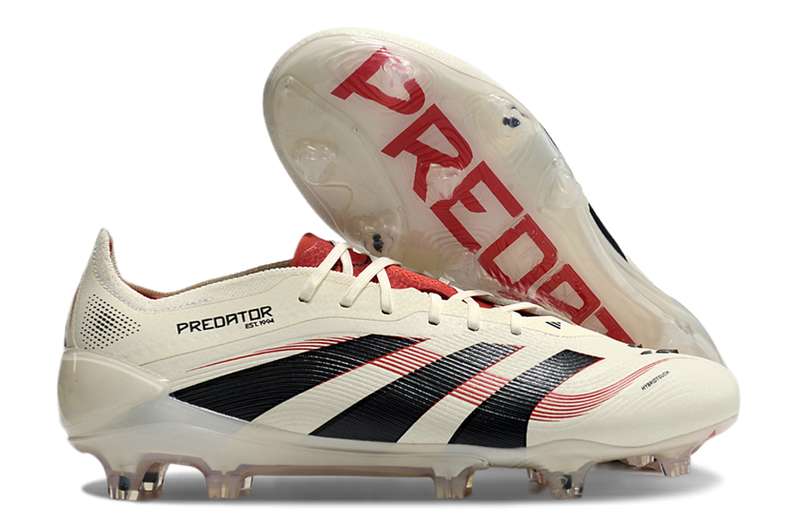 CHUTEIRA ADIDAS PREDATOR TONGUE FG ELITE - Branca/Preta