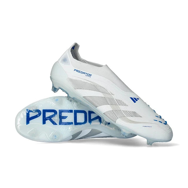 Chuteira Adidas Predator Elite LL FG - Polar Pack - Branca/Azul