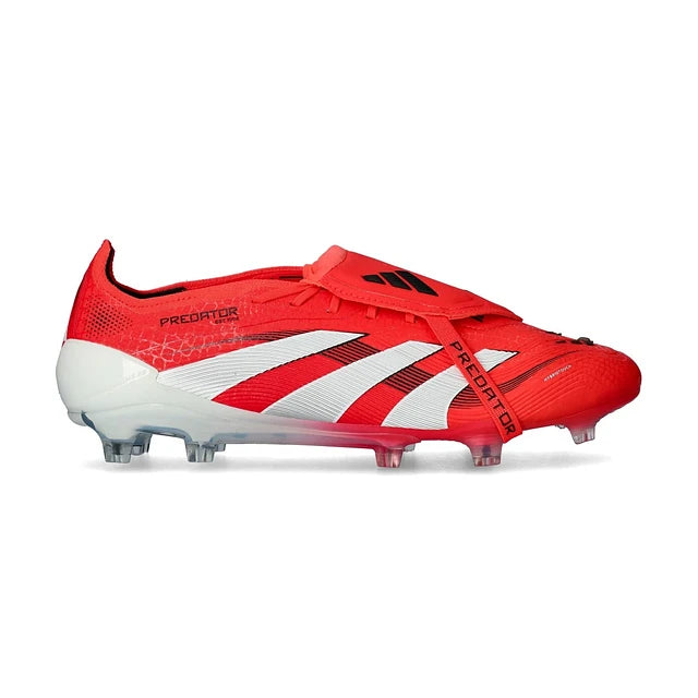 CHUTEIRA ADIDAS PREDATOR TONGUE FG ELITE - Vermelha/Branca