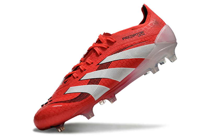 CHUTEIRA ADIDAS PREDATOR TONGUE FG ELITE - Vermelha/Branca