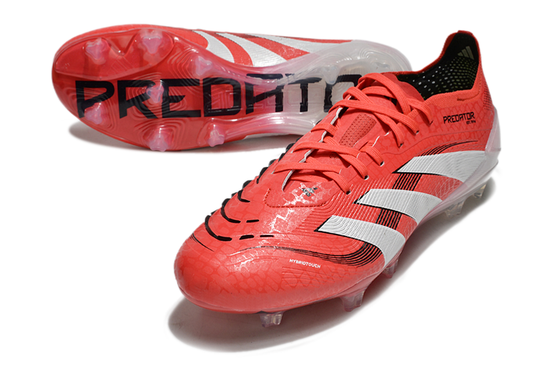 CHUTEIRA ADIDAS PREDATOR TONGUE FG ELITE - Vermelha/Branca