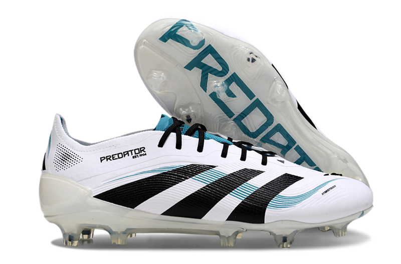 CHUTEIRA ADIDAS PREDATOR TONGUE FG ELITE - Branca/Azul