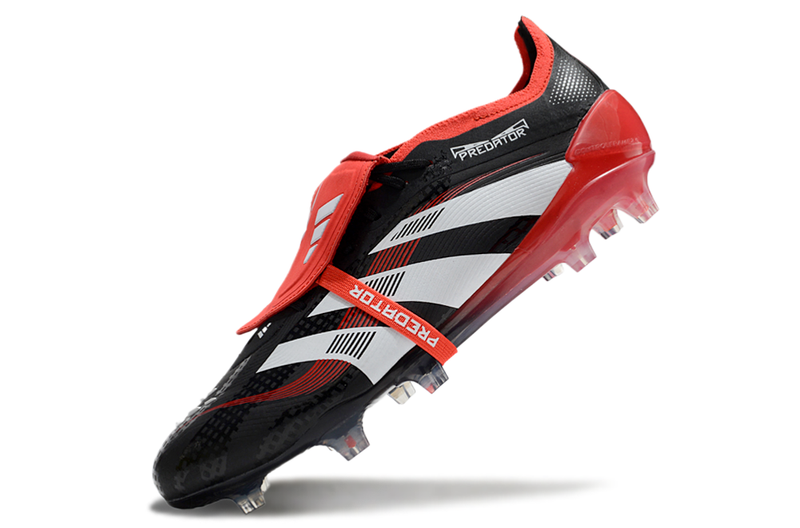 CHUTEIRA ADIDAS PREDATOR TONGUE FG ELITE - Preta/Vermelha