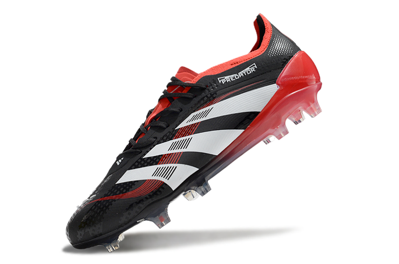 CHUTEIRA ADIDAS PREDATOR TONGUE FG ELITE - Preta/Vermelha