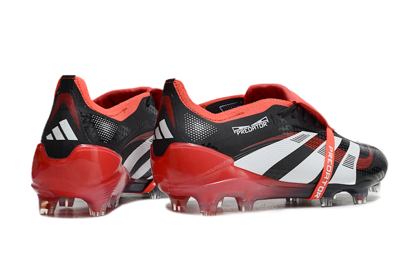 CHUTEIRA ADIDAS PREDATOR TONGUE FG ELITE - Preta/Vermelha