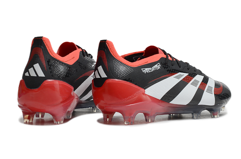 CHUTEIRA ADIDAS PREDATOR TONGUE FG ELITE - Preta/Vermelha