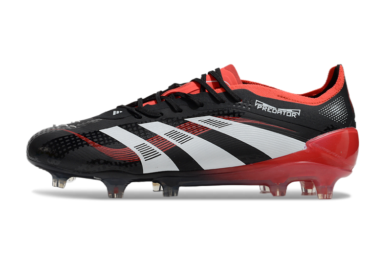 CHUTEIRA ADIDAS PREDATOR TONGUE FG ELITE - Preta/Vermelha