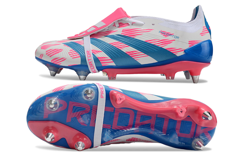 CHUTEIRA ADIDAS PREDATOR TONGUE SG ELITE - AZUL/ROSA