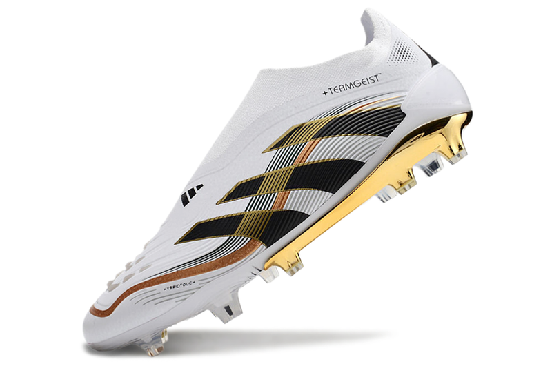 CHUTEIRA ADIDAS PREDATOR TONGUE FG ELITE - Branca/Dourada